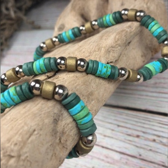 NEW Coconut Shell Coco Heishi Disk Beads & Silver Tone Unisex Necklace Hippie - Picture 7 of 13